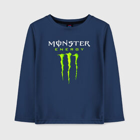 Детский лонгслив хлопок с принтом MONSTER ENERGY в городе Новоалтайск, 100% хлопок | круглый вырез горловины, полуприлегающий силуэт, длина до линии бедер | black monster | bmx | claw | cybersport | energy | monster | monster energy | moto | motocross | race | sport | киберспорт | когти | монстер энерджи | монстр | мото | мотокросс | ралли | скейтбординг | спорт | т | энергия