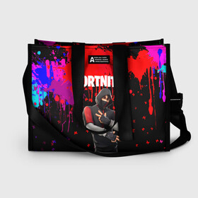 Сумка-шоппер 3D с принтом FORTNITE IKONIK в городе Новоалтайск, 100% полиэстер | застегивается на металлическую кнопку; внутренний карман застегивается на молнию. Стенки укреплены специальным мягким материалом, чтобы защитить содержимое от несильных ударов
 | archetype | fortnite | fortnite 2 | fortnite x | ikonik | marshmello | raven | архетип | ворон | иконик | маршмелло | фортнайт | фортнайт 2 | фортнайт глава 2