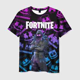 Мужская футболка 3D с принтом FORTNITE RAVEN. в городе Новоалтайск, 100% полиэфир | прямой крой, круглый вырез горловины, длина до линии бедер | archetype | fortnite | fortnite 2 | fortnite x | ikonik | marshmello | raven | архетип | ворон | иконик | маршмелло | фортнайт | фортнайт 2 | фортнайт глава 2
