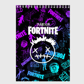 Скетчбук с принтом TRAVIS SCOTT+FORTNITE в городе Новоалтайск, 100% бумага
 | 48 листов, плотность листов — 100 г/м2, плотность картонной обложки — 250 г/м2. Листы скреплены сверху удобной пружинной спиралью | america | astro jack | astroworld | cactus jack | fortnite | fortnite 2 | fortnite х | rap | travis scott | usa | wish you were here | америка | астро джек | зарубежный реп | кактус джек | реп | сша | трэвис скотт | фортнайт | фортнайт 2