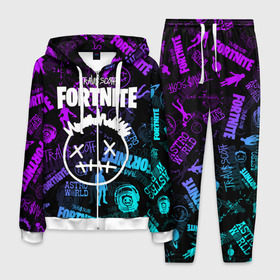 Мужской костюм 3D с принтом TRAVIS SCOTT+FORTNITE в городе Новоалтайск, 100% полиэстер | Манжеты и пояс оформлены тканевой резинкой, двухслойный капюшон со шнурком для регулировки, карманы спереди | Тематика изображения на принте: america | astro jack | astroworld | cactus jack | fortnite | fortnite 2 | fortnite х | rap | travis scott | usa | wish you were here | америка | астро джек | зарубежный реп | кактус джек | реп | сша | трэвис скотт | фортнайт | фортнайт 2