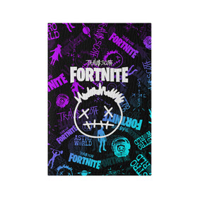 Обложка для паспорта матовая кожа с принтом TRAVIS SCOTT+FORTNITE в городе Новоалтайск, натуральная матовая кожа | размер 19,3 х 13,7 см; прозрачные пластиковые крепления | america | astro jack | astroworld | cactus jack | fortnite | fortnite 2 | fortnite х | rap | travis scott | usa | wish you were here | америка | астро джек | зарубежный реп | кактус джек | реп | сша | трэвис скотт | фортнайт | фортнайт 2