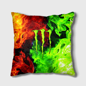 Подушка 3D с принтом MONSTER ENERGY в городе Новоалтайск, наволочка – 100% полиэстер, наполнитель – холлофайбер (легкий наполнитель, не вызывает аллергию). | состоит из подушки и наволочки. Наволочка на молнии, легко снимается для стирки | black monster | bmx | claw | cybersport | energy | monster | monster energy | moto | motocross | race | sport | киберспорт | когти | монстер энерджи | монстр | мото | мотокросс | ралли | скейтбординг | спорт | т | энергия