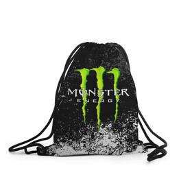 Рюкзак-мешок 3D с принтом MONSTER ENERGY в городе Новоалтайск, 100% полиэстер | плотность ткани — 200 г/м2, размер — 35 х 45 см; лямки — толстые шнурки, застежка на шнуровке, без карманов и подкладки | black monster | bmx | claw | cybersport | energy | monster | monster energy | moto | motocross | race | sport | киберспорт | когти | монстер энерджи | монстр | мото | мотокросс | ралли | скейтбординг | спорт | т | энергия