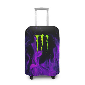 Чехол для чемодана 3D с принтом MONSTER ENERGY в городе Новоалтайск, 86% полиэфир, 14% спандекс | двустороннее нанесение принта, прорези для ручек и колес | black monster | bmx | claw | cybersport | energy | monster | monster energy | moto | motocross | race | sport | киберспорт | когти | монстер энерджи | монстр | мото | мотокросс | ралли | скейтбординг | спорт | т | энергия
