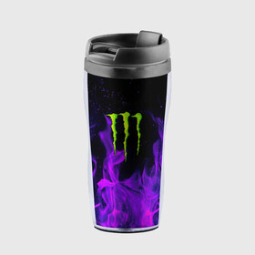 Термокружка-непроливайка с принтом MONSTER ENERGY в городе Новоалтайск, внутренняя часть — пищевой пластик, наружная часть — прозрачный пластик, между ними — полиграфическая вставка с рисунком | объем — 350 мл, герметичная крышка | black monster | bmx | claw | cybersport | energy | monster | monster energy | moto | motocross | race | sport | киберспорт | когти | монстер энерджи | монстр | мото | мотокросс | ралли | скейтбординг | спорт | т | энергия