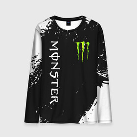 Мужской лонгслив 3D с принтом MONSTER ENERGY  в городе Новоалтайск, 100% полиэстер | длинные рукава, круглый вырез горловины, полуприлегающий силуэт | black monster | bmx | claw | cybersport | energy | monster | monster energy | moto | motocross | race | sport | киберспорт | когти | монстер энерджи | монстр | мото | мотокросс | ралли | скейтбординг | спорт | т | энергия