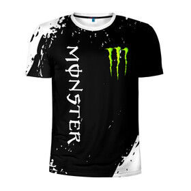 Мужская футболка 3D спортивная с принтом MONSTER ENERGY  в городе Новоалтайск, 100% полиэстер с улучшенными характеристиками | приталенный силуэт, круглая горловина, широкие плечи, сужается к линии бедра | black monster | bmx | claw | cybersport | energy | monster | monster energy | moto | motocross | race | sport | киберспорт | когти | монстер энерджи | монстр | мото | мотокросс | ралли | скейтбординг | спорт | т | энергия
