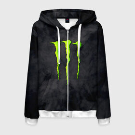 Мужская толстовка 3D на молнии с принтом MONSTER ENERGY в городе Новоалтайск, 100% полиэстер | длина до линии бедра, манжеты и пояс оформлены мягкой тканевой резинкой, двухслойный капюшон со шнурком для регулировки, спереди молния, по бокам два кармана | black monster | bmx | claw | cybersport | energy | monster | monster energy | moto | motocross | race | sport | киберспорт | когти | монстер энерджи | монстр | мото | мотокросс | ралли | скейтбординг | спорт | т | энергия