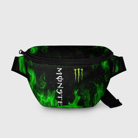 Поясная сумка 3D с принтом MONSTER ENERGY  в городе Новоалтайск, 100% полиэстер | плотная ткань, ремень с регулируемой длиной, внутри несколько карманов для мелочей, основное отделение и карман с обратной стороны сумки застегиваются на молнию | black monster | bmx | claw | cybersport | energy | monster | monster energy | moto | motocross | race | sport | киберспорт | когти | монстер энерджи | монстр | мото | мотокросс | ралли | скейтбординг | спорт | т | энергия