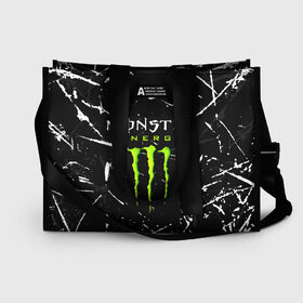 Сумка-шоппер 3D с принтом MONSTER ENERGY в городе Новоалтайск, 100% полиэстер | застегивается на металлическую кнопку; внутренний карман застегивается на молнию. Стенки укреплены специальным мягким материалом, чтобы защитить содержимое от несильных ударов
 | black monster | bmx | claw | cybersport | energy | monster | monster energy | moto | motocross | race | sport | киберспорт | когти | монстер энерджи | монстр | мото | мотокросс | ралли | скейтбординг | спорт | т | энергия