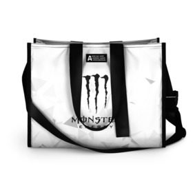 Сумка-шоппер 3D с принтом MONSTER ENERGY в городе Новоалтайск, 100% полиэстер | застегивается на металлическую кнопку; внутренний карман застегивается на молнию. Стенки укреплены специальным мягким материалом, чтобы защитить содержимое от несильных ударов
 | black monster | bmx | claw | cybersport | energy | monster | monster energy | moto | motocross | race | sport | киберспорт | когти | монстер энерджи | монстр | мото | мотокросс | ралли | скейтбординг | спорт | т | энергия