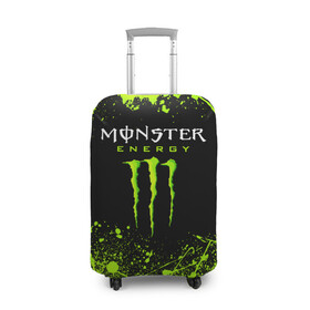 Чехол для чемодана 3D с принтом MONSTER ENERGY  в городе Новоалтайск, 86% полиэфир, 14% спандекс | двустороннее нанесение принта, прорези для ручек и колес | black monster | bmx | claw | cybersport | energy | monster | monster energy | moto | motocross | race | sport | киберспорт | когти | монстер энерджи | монстр | мото | мотокросс | ралли | скейтбординг | спорт | т | энергия
