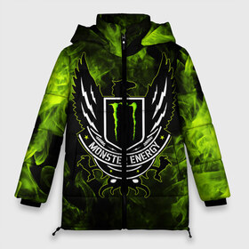 Женская зимняя куртка 3D с принтом MONSTER ENERGY в городе Новоалтайск, верх — 100% полиэстер; подкладка — 100% полиэстер; утеплитель — 100% полиэстер | длина ниже бедра, силуэт Оверсайз. Есть воротник-стойка, отстегивающийся капюшон и ветрозащитная планка. 

Боковые карманы с листочкой на кнопках и внутренний карман на молнии | black monster | bmx | claw | cybersport | energy | monster | monster energy | moto | motocross | race | sport | киберспорт | когти | монстер энерджи | монстр | мото | мотокросс | ралли | скейтбординг | спорт | энергия