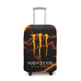 Чехол для чемодана 3D с принтом MONSTER ENERGY  в городе Новоалтайск, 86% полиэфир, 14% спандекс | двустороннее нанесение принта, прорези для ручек и колес | black monster | bmx | claw | cybersport | energy | monster | monster energy | moto | motocross | race | sport | киберспорт | когти | монстер энерджи | монстр | мото | мотокросс | ралли | скейтбординг | спорт | т | энергия