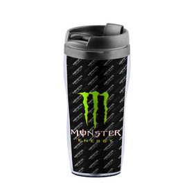 Термокружка-непроливайка с принтом MONSTER ENERGY (Z) в городе Новоалтайск, внутренняя часть — пищевой пластик, наружная часть — прозрачный пластик, между ними — полиграфическая вставка с рисунком | объем — 350 мл, герметичная крышка | black monster | bmx | claw | cybersport | energy | monster | monster energy | moto | motocross | race | sport | киберспорт | когти | монстер энерджи | монстр | мото | мотокросс | ралли | скейтбординг | спорт | т | энергия