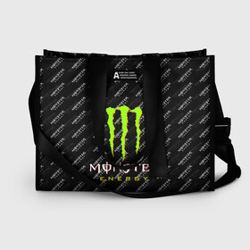 Сумка-шоппер 3D с принтом MONSTER ENERGY | МОНСТЕР ЭНЕРДЖИ (Z) в городе Новоалтайск, 100% полиэстер | застегивается на металлическую кнопку; внутренний карман застегивается на молнию. Стенки укреплены специальным мягким материалом, чтобы защитить содержимое от несильных ударов
 | black monster | bmx | claw | cybersport | energy | monster | monster energy | moto | motocross | race | sport | киберспорт | когти | монстер энерджи | монстр | мото | мотокросс | ралли | скейтбординг | спорт | т | энергия