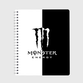 Тетрадь с принтом MONSTER ENERGY (Z) в городе Новоалтайск, 100% бумага | 48 листов, плотность листов — 60 г/м2, плотность картонной обложки — 250 г/м2. Листы скреплены сбоку удобной пружинной спиралью. Уголки страниц и обложки скругленные. Цвет линий — светло-серый
 | black monster | bmx | claw | cybersport | energy | monster | monster energy | moto | motocross | race | sport | киберспорт | когти | монстер энерджи | монстр | мото | мотокросс | ралли | скейтбординг | спорт | т | энергия