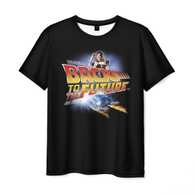 Мужская футболка 3D с принтом Back to the Future в городе Новоалтайск, 100% полиэфир | прямой крой, круглый вырез горловины, длина до линии бедер | Тематика изображения на принте: back to the future | bttf | марти макфлай