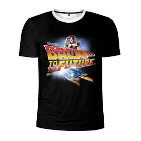 Мужская футболка 3D спортивная с принтом Back to the Future в городе Новоалтайск, 100% полиэстер с улучшенными характеристиками | приталенный силуэт, круглая горловина, широкие плечи, сужается к линии бедра | back to the future | bttf | марти макфлай