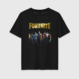 Женская футболка хлопок Oversize с принтом FORTNITE 2 SEASON Часть 2 в городе Новоалтайск, 100% хлопок | свободный крой, круглый ворот, спущенный рукав, длина до линии бедер
 | 12 season | 12 сезон | 2 chapter | 2 глава | 2 сезон | 2 часть | fortnite | новый | фортнайт