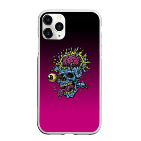 Чехол для iPhone 11 Pro матовый с принтом The explosion of the brain в городе Новоалтайск, Силикон |  | bang | blue | brain | color | debris | explosion | eye | jaw | orbits | pink | skull | teeth | tongue | взрыв | глаз | глазницы | зубы | мозг | осколки | пасть | розовый | цвет | череп | язык