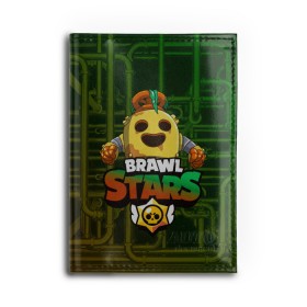 Обложка для автодокументов с принтом Brawl Stars Robot Spike в городе Новоалтайск, натуральная кожа |  размер 19,9*13 см; внутри 4 больших “конверта” для документов и один маленький отдел — туда идеально встанут права | Тематика изображения на принте: brawl | brawl stars | brawl stars spike robot | spike | spike robot | бравл | бравл кактус | бравл спайк | бравл старс | кактус | робоспайк | спайк | спайк бравл старс