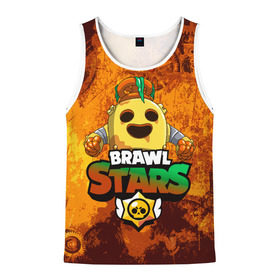 Мужская майка 3D с принтом Brawl Stars Robot Spike в городе Новоалтайск, 100% полиэстер | круглая горловина, приталенный силуэт, длина до линии бедра. Пройма и горловина окантованы тонкой бейкой | brawl | brawl stars | robospike | robot spike | spike | бравл | бравл кактус | бравл спайк | бравл старс | кактус | робоспайк | робот спайк | спайк | спайк робот