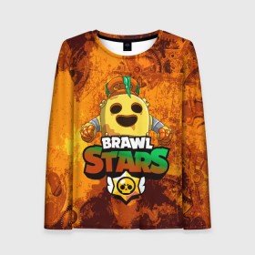 Женский лонгслив 3D с принтом Brawl Stars Robot Spike в городе Новоалтайск, 100% полиэстер | длинные рукава, круглый вырез горловины, полуприлегающий силуэт | brawl | brawl stars | robospike | robot spike | spike | бравл | бравл кактус | бравл спайк | бравл старс | кактус | робоспайк | робот спайк | спайк | спайк робот