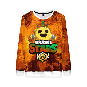 Женский свитшот 3D с принтом Brawl Stars Robot Spike в городе Новоалтайск, 100% полиэстер с мягким внутренним слоем | круглый вырез горловины, мягкая резинка на манжетах и поясе, свободная посадка по фигуре | brawl | brawl stars | robospike | robot spike | spike | бравл | бравл кактус | бравл спайк | бравл старс | кактус | робоспайк | робот спайк | спайк | спайк робот