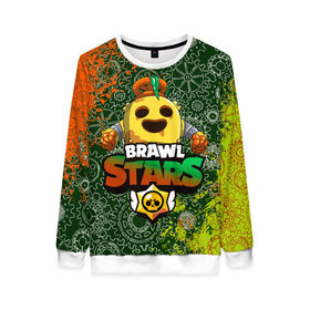 Женский свитшот 3D с принтом Brawl Stars Robot Spike в городе Новоалтайск, 100% полиэстер с мягким внутренним слоем | круглый вырез горловины, мягкая резинка на манжетах и поясе, свободная посадка по фигуре | brawl | brawl stars | robospike | robot spike | spike | бравл | бравл кактус | бравл спайк | бравл старс | кактус | робоспайк | робот спайк | спайк | спайк робот