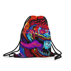 Рюкзак-мешок 3D с принтом HYPER BEAST | CS GO в городе Новоалтайск, 100% полиэстер | плотность ткани — 200 г/м2, размер — 35 х 45 см; лямки — толстые шнурки, застежка на шнуровке, без карманов и подкладки | beast | cs | cs go | csgo | elite | global | go | hyper | hyper beast | master | nova | nova master | беаст | бест | бист | глобал | го | звезда | золотая | золотая звезда | кс | кс го | ксго | хайп | хайпер | элита