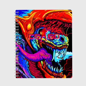 Тетрадь с принтом HYPER BEAST CS GO в городе Новоалтайск, 100% бумага | 48 листов, плотность листов — 60 г/м2, плотность картонной обложки — 250 г/м2. Листы скреплены сбоку удобной пружинной спиралью. Уголки страниц и обложки скругленные. Цвет линий — светло-серый
 | beast | cs | cs go | csgo | elite | global | go | hyper | hyper beast | master | nova | nova master | беаст | бест | бист | глобал | го | звезда | золотая | золотая звезда | кс | кс го | ксго | хайп | хайпер | элита