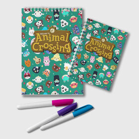 Блокнот с принтом Animal Crossing в городе Новоалтайск, 100% бумага | 48 листов, плотность листов — 60 г/м2, плотность картонной обложки — 250 г/м2. Листы скреплены удобной пружинной спиралью. Цвет линий — светло-серый
 | animal crossing | game | new horizons | nintendo | животные | игра | нинтендо