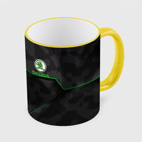 Кружка с полной запечаткой с принтом SKODA. в городе Новоалтайск, керамика | ёмкость 330 мл | abstract | auto | brand | car | geometry | skoda | sport | texture | абстракция | авто | автомобильные | бренд | геометрия | классика | машины | модные | спорт | стиль | текстура | шкода