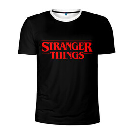 Мужская футболка 3D спортивная с принтом STRANGER THINGS в городе Новоалтайск, 100% полиэстер с улучшенными характеристиками | приталенный силуэт, круглая горловина, широкие плечи, сужается к линии бедра | 11 | stranger things | одди | одиннадцатая | очень странные дела | сериалы