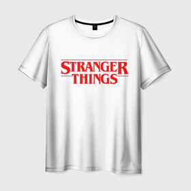 Мужская футболка 3D с принтом STRANGER THINGS в городе Новоалтайск, 100% полиэфир | прямой крой, круглый вырез горловины, длина до линии бедер | 11 | stranger things | одди | одиннадцатая | очень странные дела | сериалы