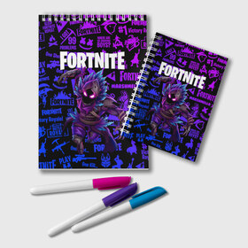 Блокнот с принтом FORTNITE x RAVEN в городе Новоалтайск, 100% бумага | 48 листов, плотность листов — 60 г/м2, плотность картонной обложки — 250 г/м2. Листы скреплены удобной пружинной спиралью. Цвет линий — светло-серый
 | Тематика изображения на принте: deadmau5 | fortnite | fortnite 2 | fortnite x маршмелло | ikonik | marshmello | ninja | ninja streamer | raven | travis scott | ворон | иконик | ниндзя | пили | рейвен | трэвис скотт | фортнайт
