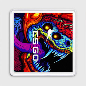 Магнит 55*55 с принтом CS GO HYPERBEAST / ХАЙПЕРБИСТ в городе Новоалтайск, Пластик | Размер: 65*65 мм; Размер печати: 55*55 мм | astralis | awp | counter strike | cs go | cs go global offensive | cs:go | faze clan | hyper beast | team liquid | астралис | кс го | тим ликвид | фейз клан | хайпер бист | хайпербист