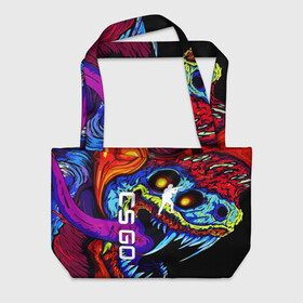 Пляжная сумка 3D с принтом CS GO HYPERBEAST / ХАЙПЕРБИСТ в городе Новоалтайск, 100% полиэстер | застегивается на металлическую кнопку; внутренний карман застегивается на молнию. Стенки укреплены специальным мягким материалом, чтобы защитить содержимое от несильных ударов
 | astralis | awp | counter strike | cs go | cs go global offensive | cs:go | faze clan | hyper beast | team liquid | астралис | кс го | тим ликвид | фейз клан | хайпер бист | хайпербист