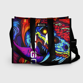 Сумка-шоппер 3D с принтом CS GO HYPER BEAST в городе Новоалтайск, 100% полиэстер | застегивается на металлическую кнопку; внутренний карман застегивается на молнию. Стенки укреплены специальным мягким материалом, чтобы защитить содержимое от несильных ударов
 | astralis | awp | counter strike | cs go | cs go global offensive | cs:go | faze clan | hyper beast | team liquid | астралис | кс го | тим ликвид | фейз клан | хайпер бист | хайпербист