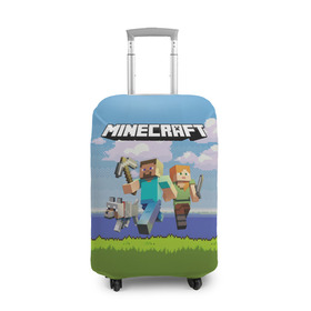 Чехол для чемодана 3D с принтом Minecraft. в городе Новоалтайск, 86% полиэфир, 14% спандекс | двустороннее нанесение принта, прорези для ручек и колес | craft | game | mine | minecraft | minecraftmemories | pixel | tnt | twitter | блок | динамит | игра | красный блок | майнкрафт | маркус перссон | пиксель | ремесло | тротил | шахта