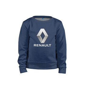 Детский свитшот хлопок с принтом RENAULT. в городе Новоалтайск, 100% хлопок | круглый вырез горловины, эластичные манжеты, пояс и воротник | abstract | auto | brand | car | geometry | renault | sport | texture | абстракция | авто | автомобильные | бренд | геометрия | классика | машины | модные | ренаулт | спорт | стиль | текстура