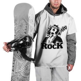 Накидка на куртку 3D с принтом Rock в городе Новоалтайск, 100% полиэстер |  | ac dc | rock | арт | рок | рок н ролл | хард рок