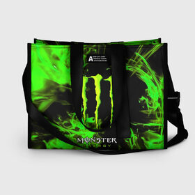 Сумка-шоппер 3D с принтом MONSTER ENERGY в городе Новоалтайск, 100% полиэстер | застегивается на металлическую кнопку; внутренний карман застегивается на молнию. Стенки укреплены специальным мягким материалом, чтобы защитить содержимое от несильных ударов
 | black monster | bmx | claw | cybersport | energy | monster | monster energy | moto | motocross | race | sport | киберспорт | когти | монстер энерджи | монстр | мото | мотокросс | ралли | скейтбординг | спорт | энергия
