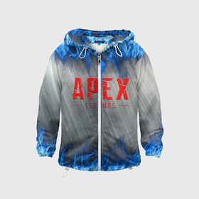 Детская ветровка 3D с принтом APEX LEGENDS в городе Новоалтайск, 100% полиэстер | подол и капюшон оформлены резинкой с фиксаторами, по бокам два кармана без застежек, один потайной карман на груди | apex | apex legends | battle | battle royal | bloodhound | titanfall | wraith | апекс | апекс легендс | батл | битва | война | королевская битва | легендс | рояль