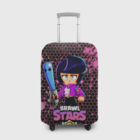 Чехол для чемодана 3D с принтом Brawl Stars BIBI в городе Новоалтайск, 86% полиэфир, 14% спандекс | двустороннее нанесение принта, прорези для ручек и колес | 8 bit | 8 бит | bibi | brawl | brawl stars | crow | leon | spike | sprout | stars | бравл | бравл старс | браво старс | игра | компьютерная | кров | леон | онлайн | старс