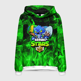 Мужская толстовка 3D с принтом Brawl Stars TRIO в городе Новоалтайск, 100% полиэстер | двухслойный капюшон со шнурком для регулировки, мягкие манжеты на рукавах и по низу толстовки, спереди карман-кенгуру с мягким внутренним слоем. | 8 bit | 8 бит | bibi | brawl | brawl stars | crow | leon | spike | sprout | stars | бравл | бравл старс | браво старс | игра | компьютерная | кров | леон | онлайн | старс