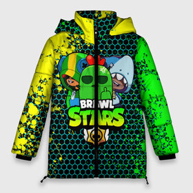 Женская зимняя куртка 3D с принтом Brawl Stars TRIO в городе Новоалтайск, верх — 100% полиэстер; подкладка — 100% полиэстер; утеплитель — 100% полиэстер | длина ниже бедра, силуэт Оверсайз. Есть воротник-стойка, отстегивающийся капюшон и ветрозащитная планка. 

Боковые карманы с листочкой на кнопках и внутренний карман на молнии | 8 bit | 8 бит | bibi | brawl | brawl stars | crow | leon | spike | sprout | stars | бравл | бравл старс | браво старс | игра | компьютерная | кров | леон | онлайн | старс