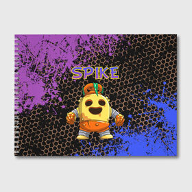 Альбом для рисования с принтом Brawl Stars Robot Spike в городе Новоалтайск, 100% бумага
 | матовая бумага, плотность 200 мг. | Тематика изображения на принте: brawl stars | brawl stars spike rob | spike | spike robot | бравл кактус | бравл спайк | бравл старс | кактус | робоспайк | спайк | спайк бравл старс